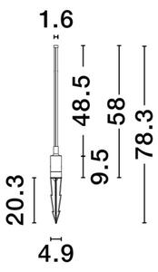 Sloupkové LED svítidlo NOVA LUCE DESSAY 6W 3000K IP65 9923402
