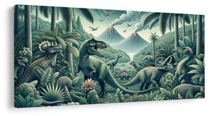 Obraz pravěký svět dinosaurů v džungli