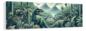 Obraz divoký svět dinosaurů