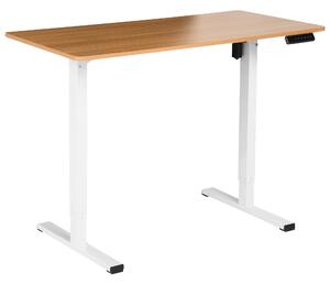 Elektricky výškově nastavitelný pracovní stůl TAVARES Světle hnědá/Bílá 120 cm 60 cm