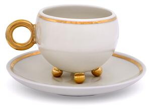 Modernista designové šálky Art Deco Teacup With Saucer