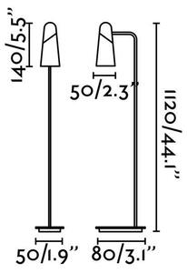 LAO černá stojací lampa - FARO