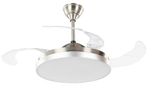 Stropní ventilátor se světlem IBAR s dálkovým ovládáním LED Průhledná