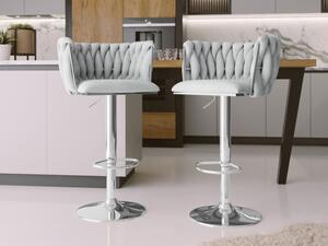 Set 2 ks barových židlí Archie BS-1142/CM, Barva potahu:: 82-šedá 5903211394102