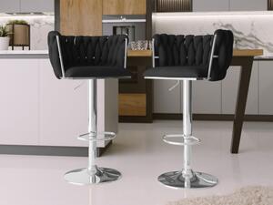 Set 2 ks barových židlí Archie BS-1142/CM, Barva potahu:: 77-černá Mirjan24 5903211394096