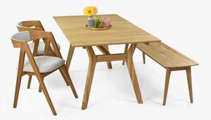 Rozkládací stůl dřevěný ve skandinávském stylu, 160 ( 200 ) x 90 cm