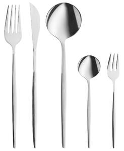 30dílná sada příborů RIGATONI Stříbrná