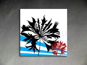 Ručně malovaný POP Art FLOWER 1 dílný 100x100cm