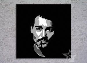 Ručně malovaný POP ArtJohnny Depp 1 dílny 100x100cm