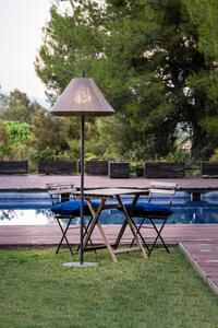 SAIGON šedá/hnědá stojací lampa 2M T70 - FARO