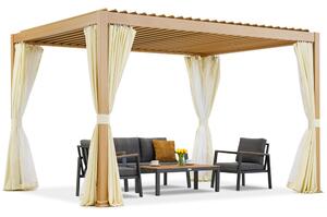 Lagos Premium 3x4 Garden Point dřevěná volně stojící terasová pergola - bílá