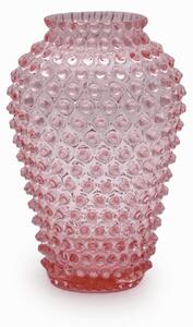Sklárna Častolovice - Váza 25cm - Hobnail - Ananas - růžová