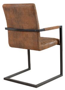 Židle Iper, hnědá, černý rám
