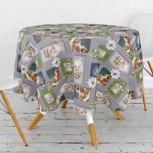 Ubrus PVC kulatý FL-1388-03 – Vánoční(různé velikosti)