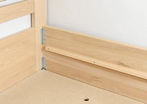 Vysoká dřevěná buková postel s úložným prostorem VANESA, rošty v ceně