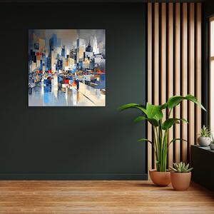 DUBLEZ | Abstraktní obraz - Urban City | UV tisk, Premium