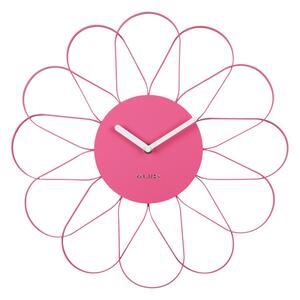 Karlsson 5975BP designové nástěnné hodiny růžová, pr. 40 cm
