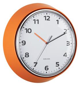 Karlsson 6006OR designové nástěnné hodiny oranžová, pr. 34 cm