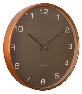 Karlsson 5993MG designové nástěnné hodiny hnědá, pr. 40 cm