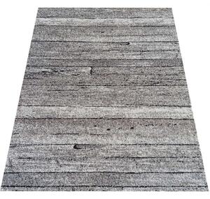 Makro Abra Moderní kusový koberec Panamero 20 Dřevo Desky šedý béžový Rozměr: 200x290 cm
