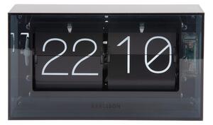 Karlsson 5976BK Designové nástěnné/stolní překlápěcí hodiny černá, 21 cm