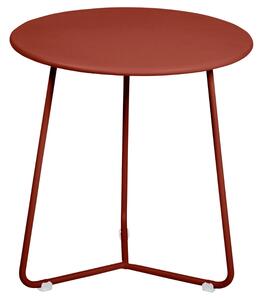 Zemitě červený kovový odkládací stolek Fermob Cocotte 34 cm