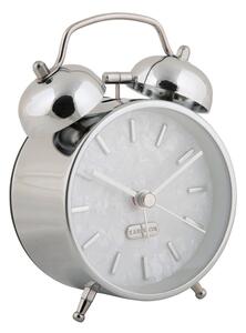 Karlsson 6009CH designový budík stříbrná, pr. 12 cm