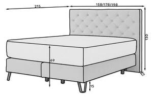 Luxusní postel s komfortní matrací Credo 180x200, hnědá Nube