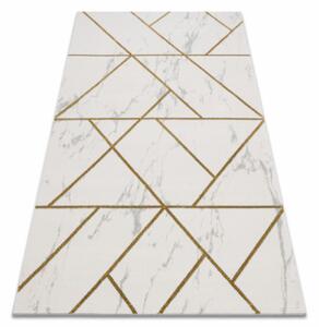Koberec EMERALD exkluzivní 1012 glamour, styl geometrický, marmur krém/zlatý