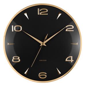 Karlsson 6017BK designové nástěnné hodiny černá, pr. 40 cm