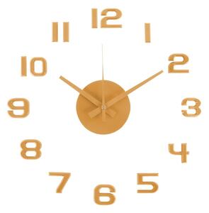 Karlsson 6001YE designové samolepicí hodiny žlutá, pr. 40 cm