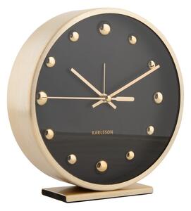 Karlsson 5970BK designové stolní hodiny/budík černá, pr. 16 cm