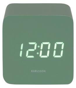 Karlsson 5982GR designové LED hodiny s budíkem zelená, 7 cm