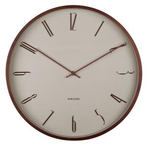 Karlsson 6014WG designové nástěnné hodiny béžová, pr. 40 cm