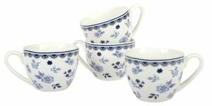 4dílná sada porcelánových šálků Floral, 90 ml