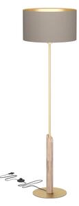 Eglo 390338 - Stojací lampa SANTANDRIA 1xE27/40W/230V hnědá/zlatá