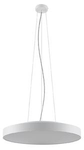 Arcchio LED závěsné svítidlo Vanida, bílé, Ø 60 cm, nahoru/dolů, stmívatelný, Bílá / opál, Kuchyň, Hliník, Moderní