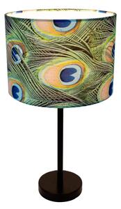 Stolní lampa páv, Ø 25 cm, zelená