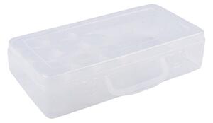 Multifunkční Plastový Box/Zásobník - Rozměry 13x26x6 cm, s Dózičkami - transparent