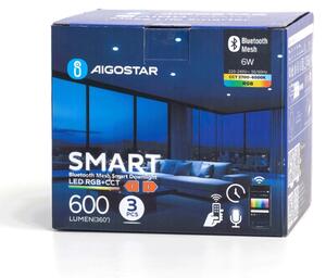 Aigostar-SADA 3xLED RGBW Stm. podhl. svítidlo MESH 6W/230V 2700K-6500K pr.11,5cm
