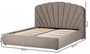 Hector Čalouněná postel Sara 140x200 cm béžová