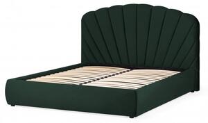 Hector Čalouněná postel Sara 160x200 cm láhvově zelená