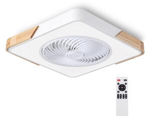 Brilagi-LED Stmív. svítidlo s ventilátorem LED/30W/230V 3000-6500K bílá/dub + DO