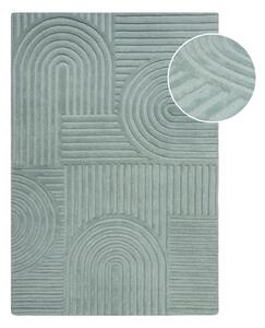 Tyrkysový vlněný koberec Flair Rugs Zen Garden, 120 x 170 cm