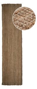 Hnědý jutový běhoun Flair Rugs Jute, 60 x 230 cm