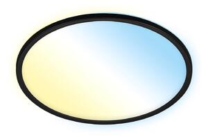 LED stropní svítidlo Slim S stmívatelné CCT černé Ø 29 cm