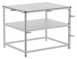 Černý kovový odkládací stolek Dura