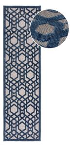 Modrý venkovní koberec 230x66 cm Oro - Flair Rugs