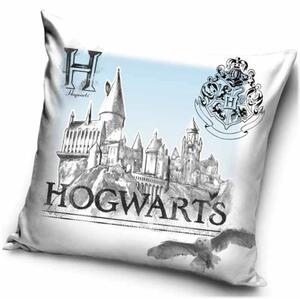 Dekorační polštář Harry Potter – motiv Ilustrace hradu Bradavice - 40 x 40 cm