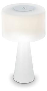 Stolní lampa LED Halo, napájená bateriemi, bílá